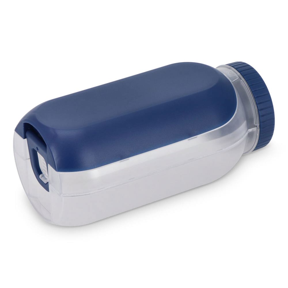 Alles-in-één Lunchkom met Sausvakje en Lepel-Vork - donkerblauw