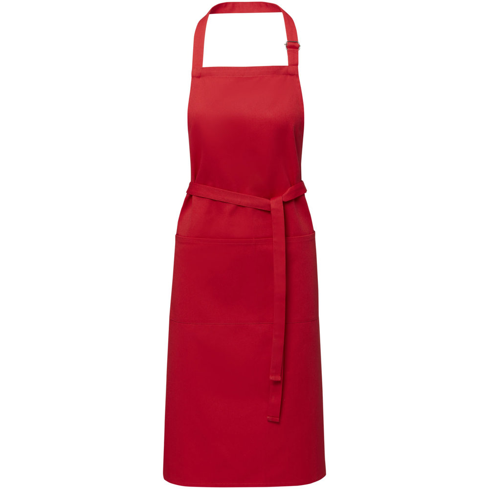 Andrea schort van 240 g/m² met verstelbare nekband - Rood