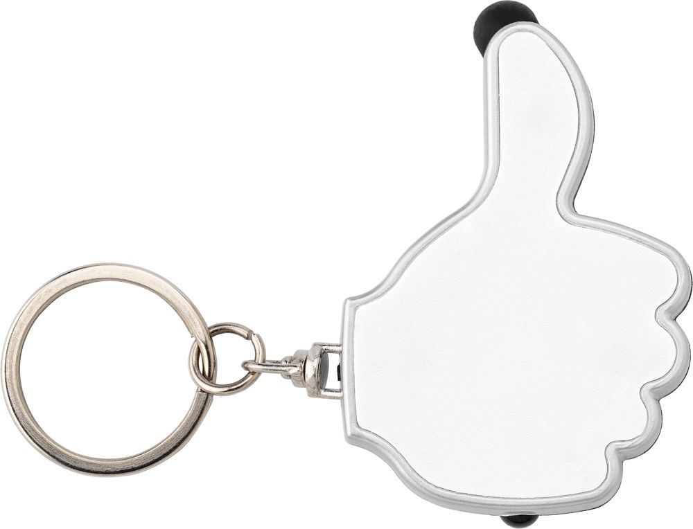 ABS 2-in-1 sleutelhanger Melvin - wit