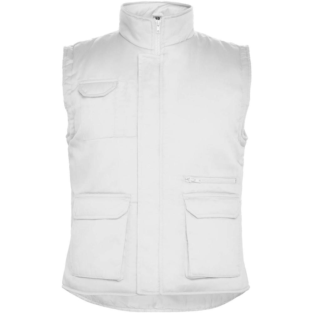 Almanzor multifunctionele werkbodywarmer met hoge kraag - wit
