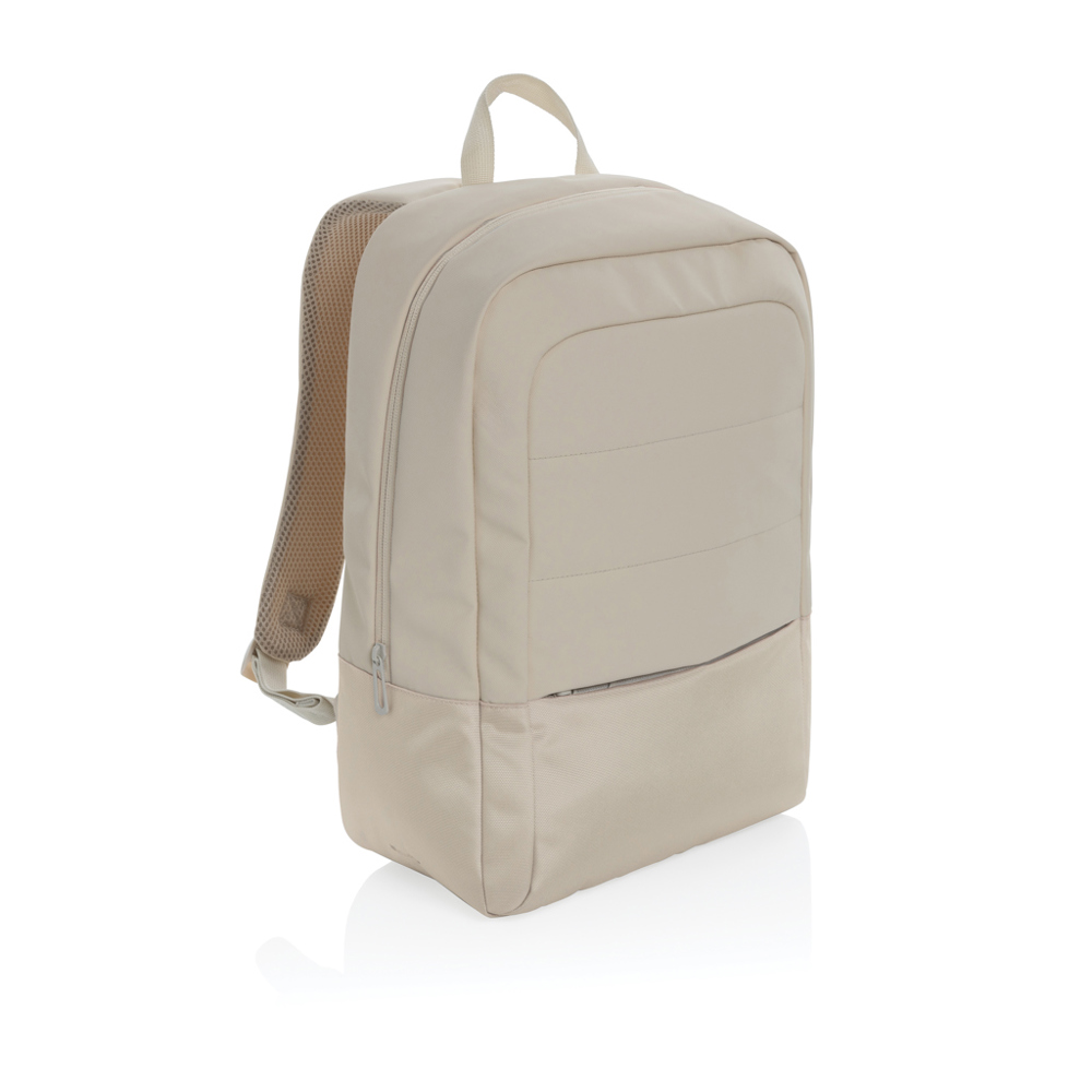 Armond AWARE™ RPET 15.6" standaard laptoprugzak - beige (± PMS Warm Grey 1)