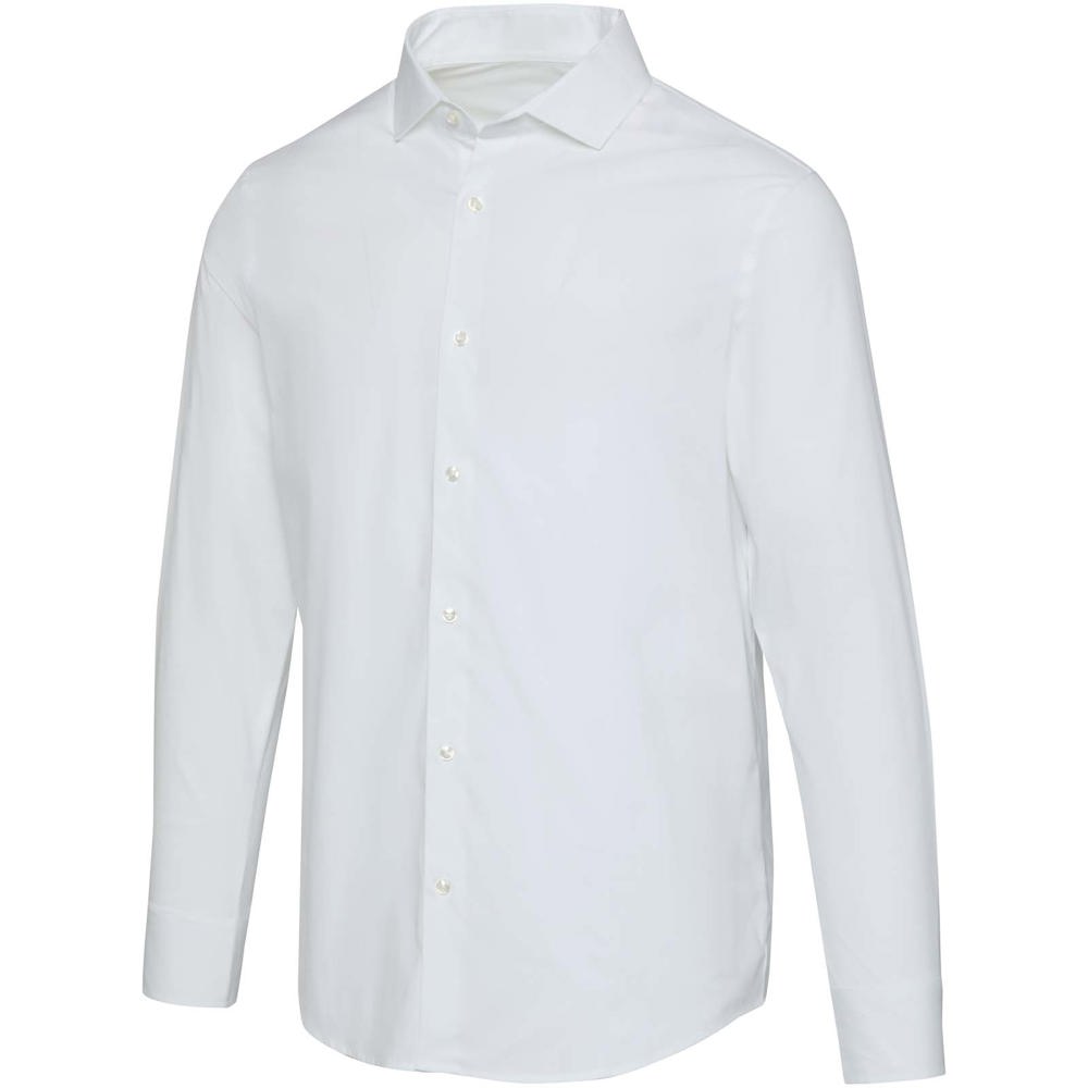 Carnelian 133 g/m² poplin herenoverhemd - wit