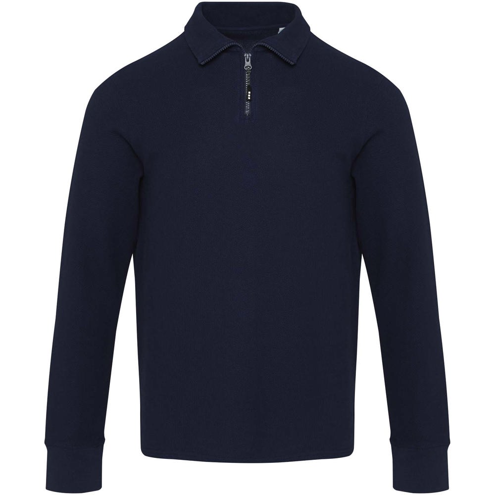Apollo 245 g/m² uniseks half-zip poloshirt met lange mouwen