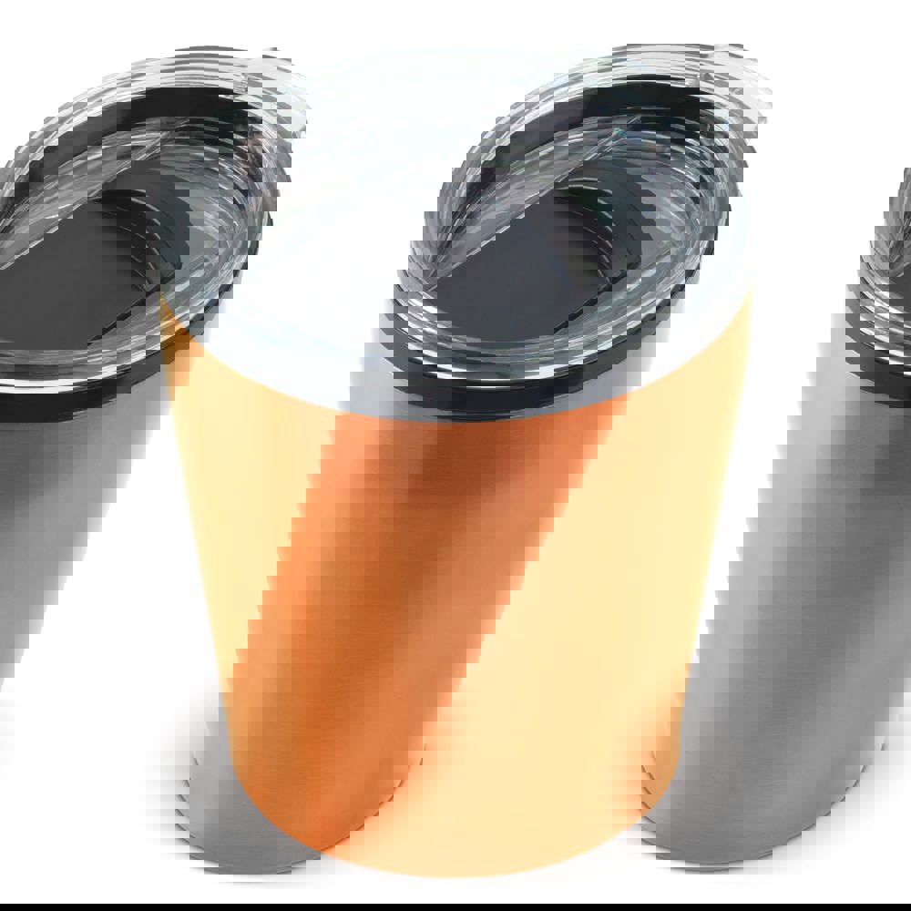 Koffiebeker metallic 180ml - oranje