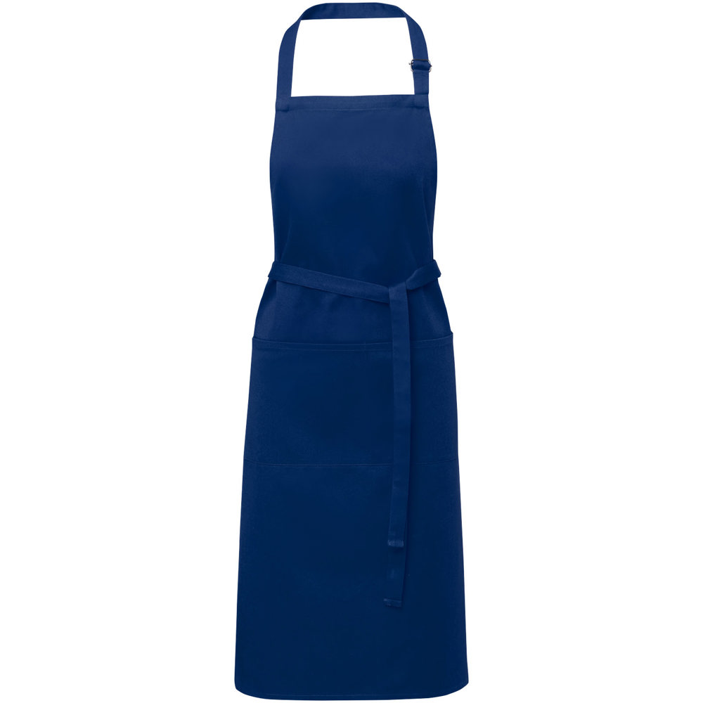 Andrea schort van 240 g/m² met verstelbare nekband - Marineblauw