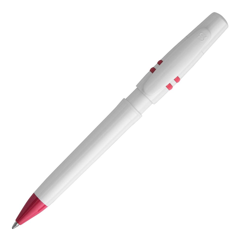 Balpen Nora hardcolour - Wit / Roze
