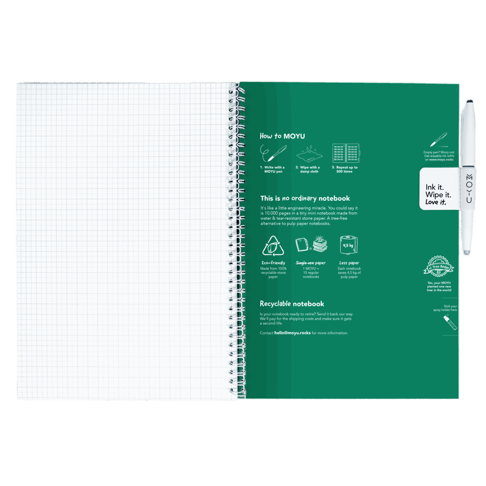 A4 notitieboek herschrijfbaar Hardcover