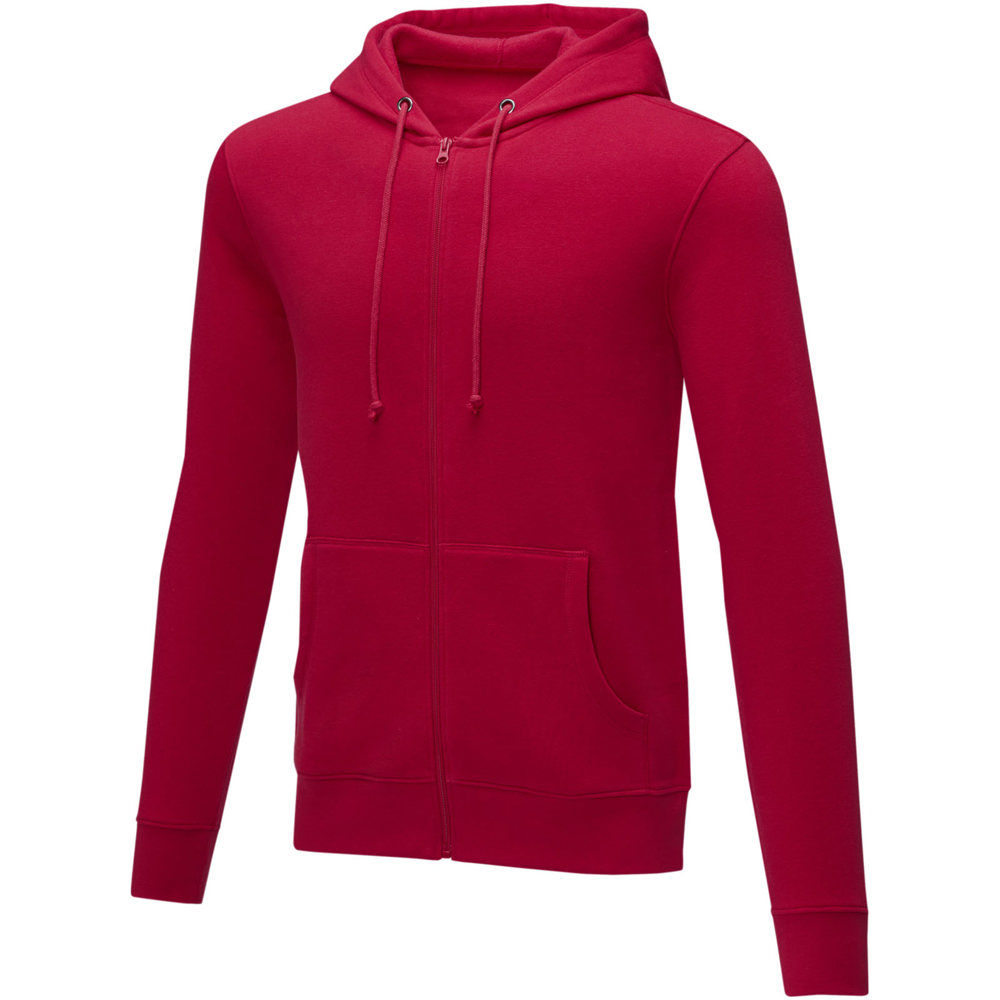 Charon 240 g/m² heren hoodie met ritssluiting - rood