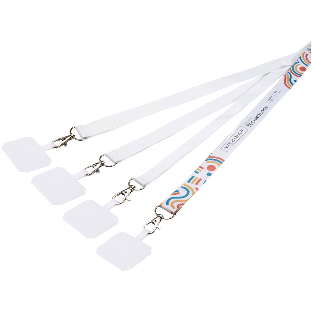 Addie sublimatie lanyard met telefoonhouder en veiligheidssluiting