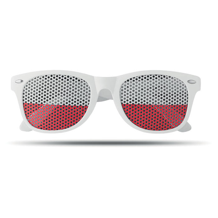 FLAG FUN - Zonnebril met vlag - wit