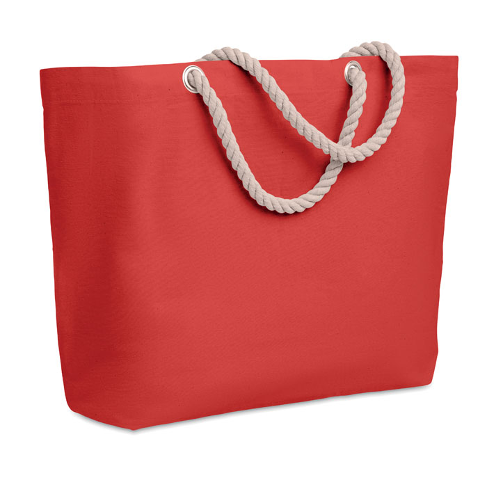 MENORCA - Strandtas met touw handvatten - rood