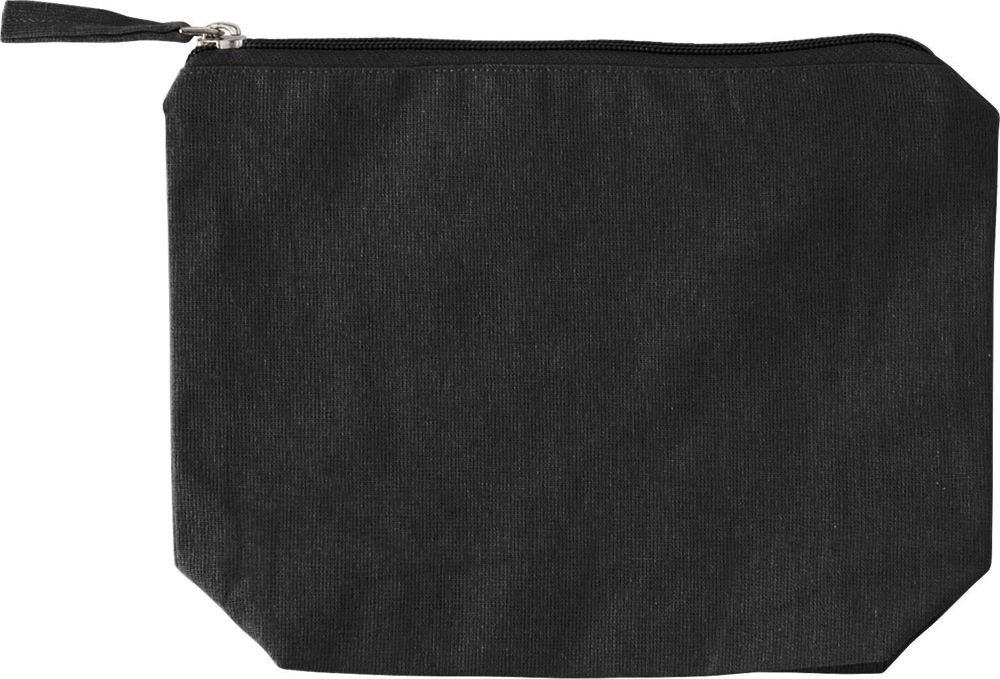 Gerecyclede katoenen cosmetische tas (180 gsm) Cressida - Zwart