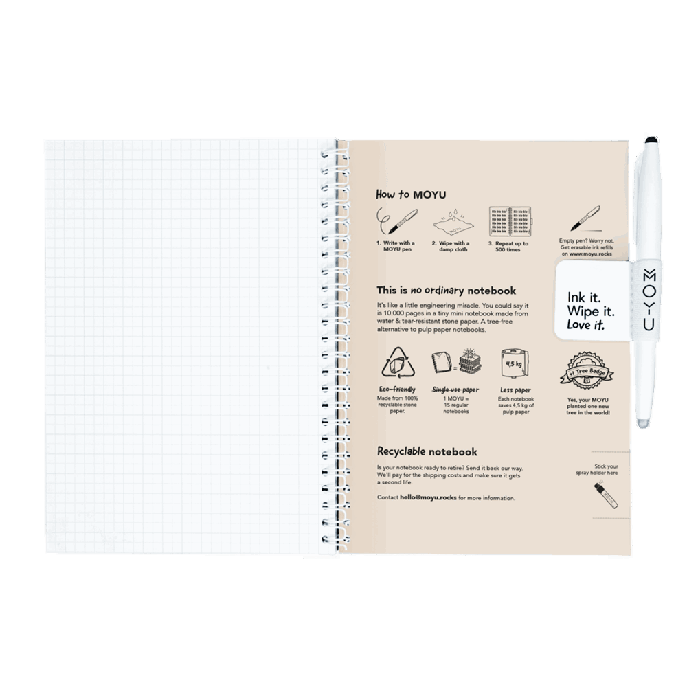 A5 notitieboek herschrijfbaar Hardcover