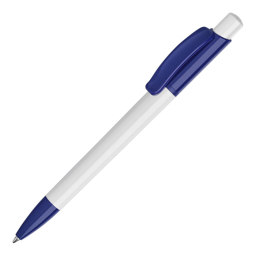 Balpen Kamal hardcolour - Wit / Donkerblauw