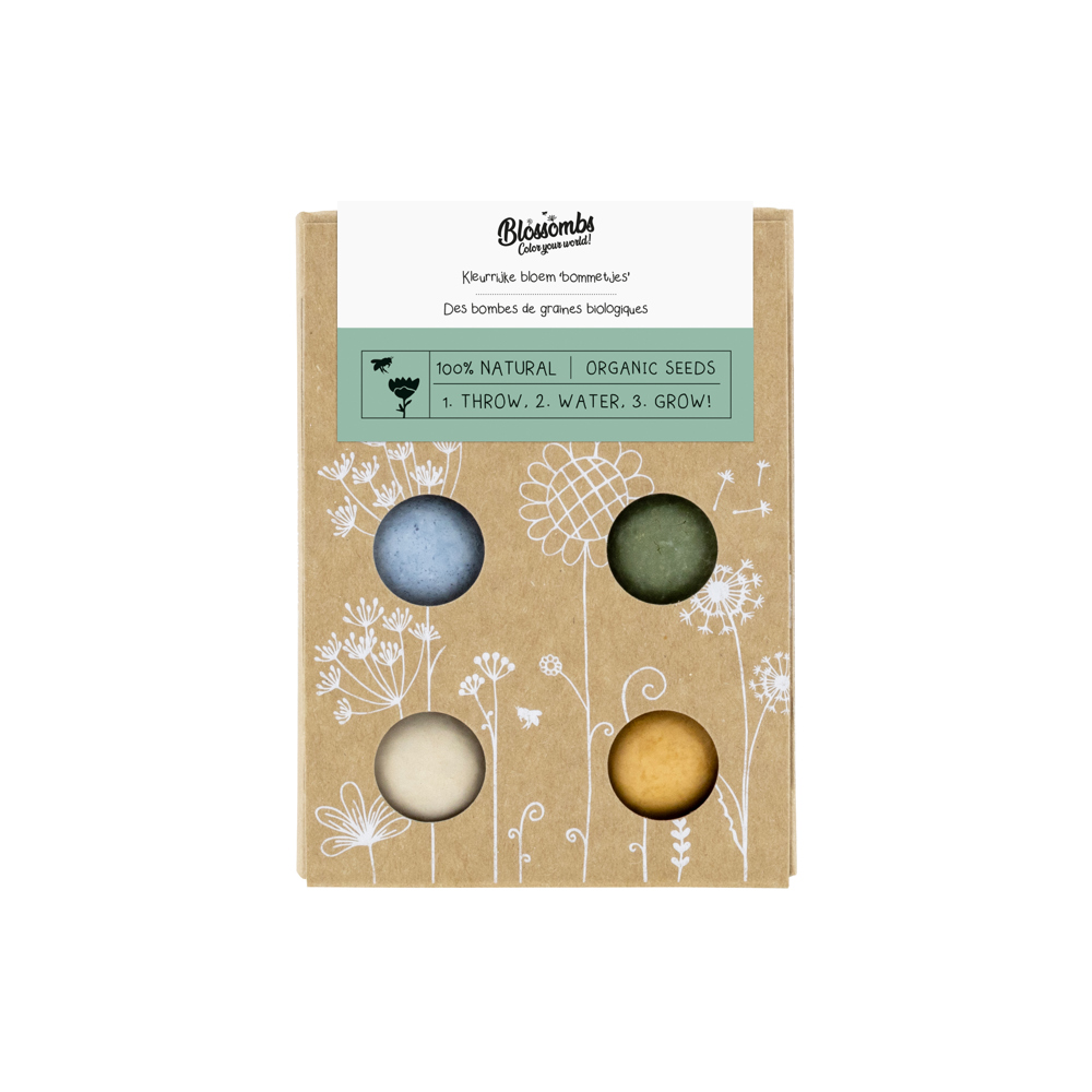 Blossombs Bloembommetje - Giftbox mini 4 stuks
