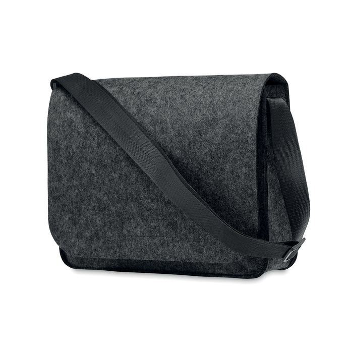 BAGLO - Vilten laptoptas van RPET - Steengrijs