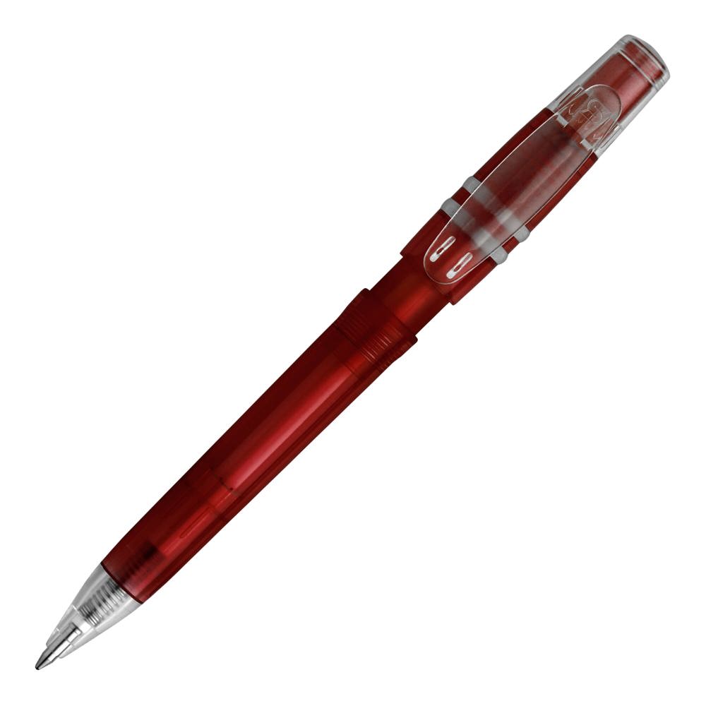 Balpen Nora Clear transparant - Transparant / Donker Rood