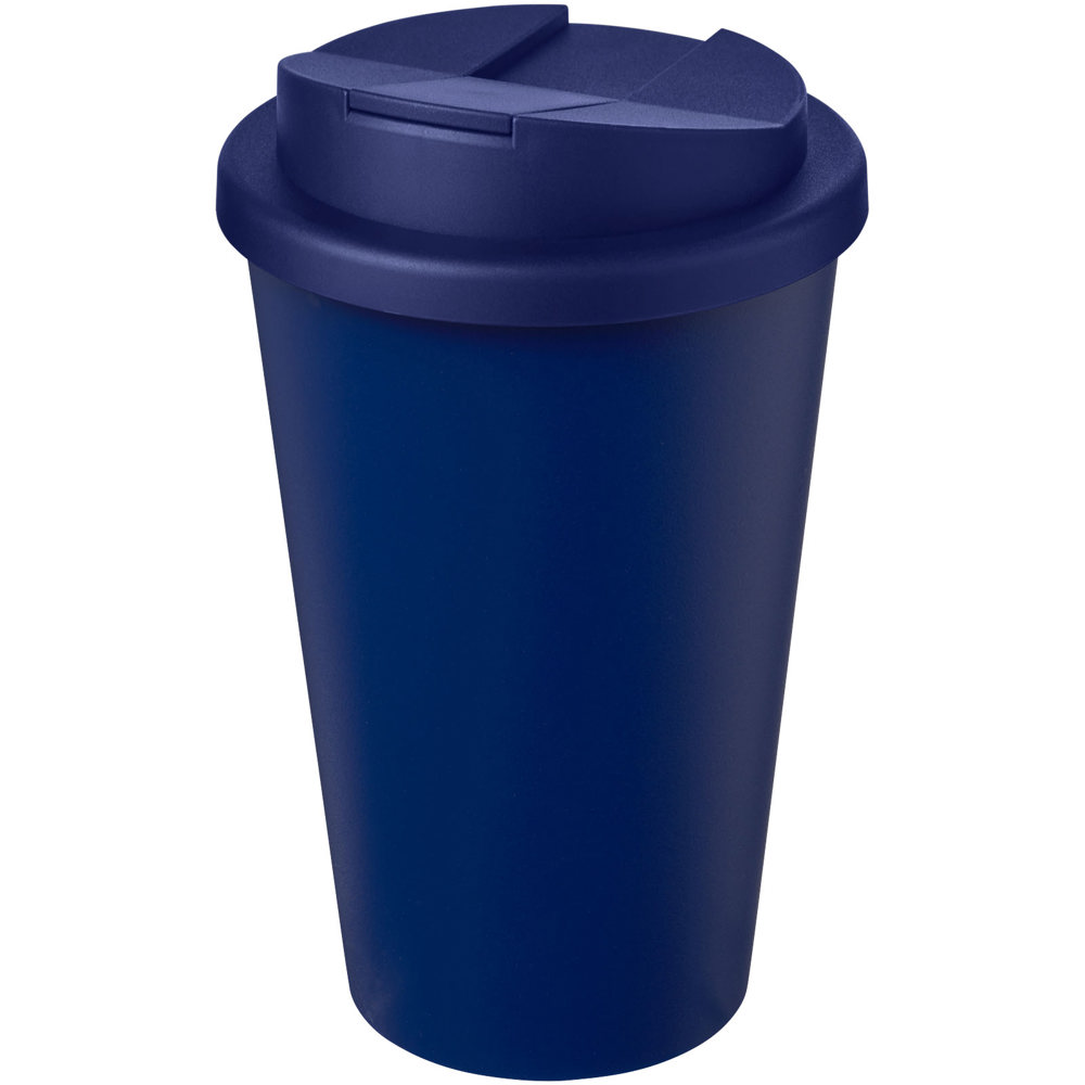 Americano® Eco 350 ml gerecyclede beker met spill-proof deksel - blauw