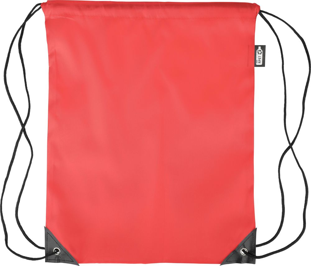 Gerecyclede rPET polyester (210D) trekkoord rugtas Enrique - rood