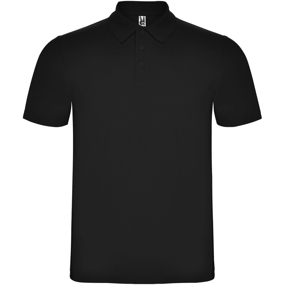 Austral 180 g/m² unisex polo met korte mouwen - Zwart