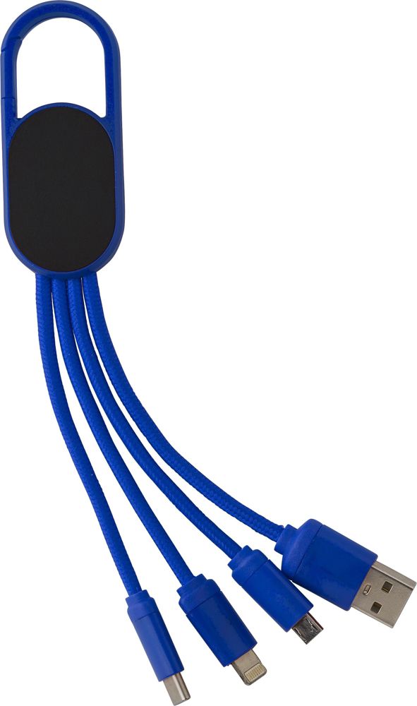 4-in-1 Laadkabel Idris - blauw